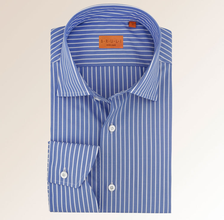 Popeline Stripes Blue Shirt - 30546/41